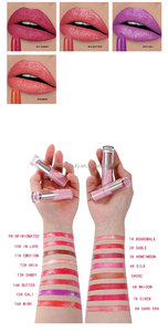 Rouge à lèvres brillant longue tenue waterproof, cosmétique de beauté, tube <span class=keywords><strong>rose</strong></span> pailleté, haute pigmentation, rouge à lèvres crème mat velours - Product Image 4
