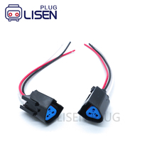 7-1437710-6 3 Pinli Dişi Su Geçirmez Konnektör Pigtail Kablo Demeti AMP 6.5mm Siyah Otomotiv İçin