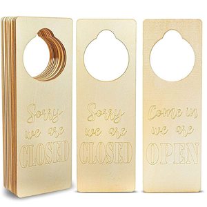 Tailai naturale bianco decorativo non disturbare la stampa dell'hotel natale personalizzato legno non finito porta appendiabiti da parete segni