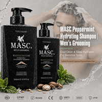 MASC. Sampo Peppermint Hidrasi Sejuk Bersih Melembapkan untuk Semua Jenis Rambut & Kulit Kepala Sensitif Bebas Sulfat/Paraben OEM/ODM