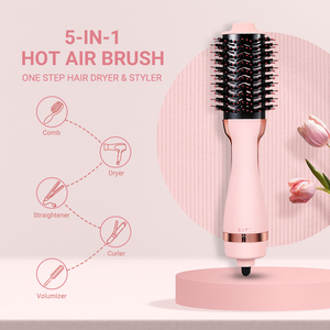 低价2020热卖5合1发风刷发丝拉直和卷发直发器梳子热 - Product Image 2