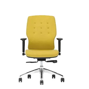 Современная Удобная вращающееся офисная мебель Cheemay, эргономичное кресло желтого цвета