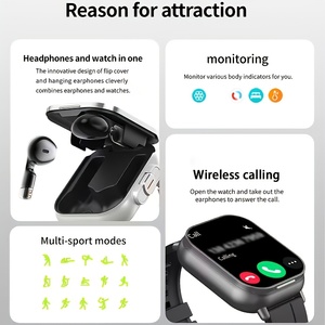 Reloj Inteligente 2 <span class=keywords><strong>en</strong></span> 1 con Auriculares TWS Integrados, Carga Inalámbrica, Pantalla HD de 2.01 Pulgadas, Múltiples Modos Deportivos, Podómetro, Música - Product Image 4