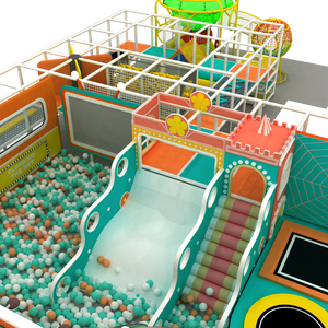 New Design Macaron Theme Children Indoor Park Playground Equipment Commercial Kids Indoor Playground With <b>Trampoline</b> - Product Image 5