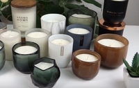 Bougeoirs parfumés en métal or rose de haute qualité