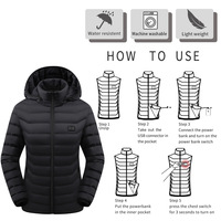 Veste chauffante pour homme, style réversible, matelassée, vintage, avec recharge USB 5V, taille américaine, vente en gros ODM, hiver
