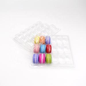 Bandeja de Plástico PET Transparente con 18 Compartimentos para Macarons, Caja de Exhibición para Postres y Galletas - Product Image 6