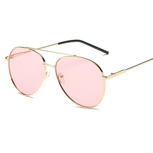Parsons Metal Frame <b>Gradient</b> Lens Full Rim <b>Sunglasses</b> Oval Pilot Style Unisex UV400 Sun Protection 9815 - Product Image 3