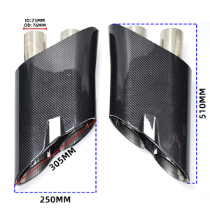 Dẫn phong cách tên lửa sợi carbon ống xả Muffler cho Mercedes-Benz w464 w463a G63 G65 G550 500 g lớp học - Product Image 4