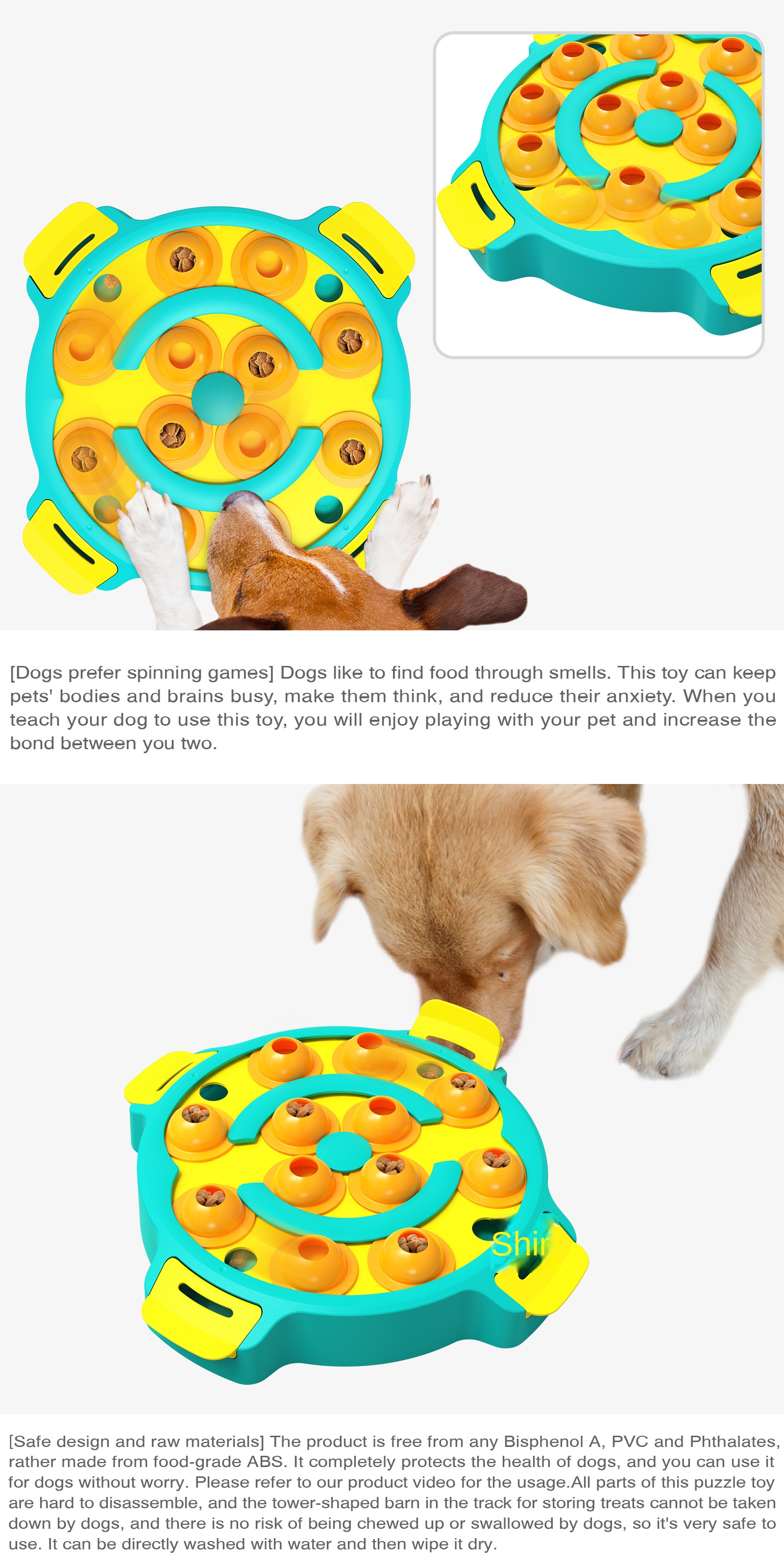 Intelligent pet leaky feeder Puzzle toys for dogs