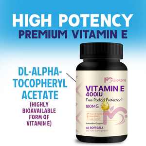 OEM ODM <span class=keywords><strong>Vitamin</strong></span> <span class=keywords><strong>E</strong></span> <span class=keywords><strong>400</strong></span> <span class=keywords><strong>IU</strong></span> <span class=keywords><strong>softgel</strong></span> (180mg dl-alpha) suplemen makanan kaya antioksidan untuk kulit, dukungan kesehatan imun dan hati - Product Image 6