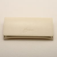 Étui à lunettes portable haut de gamme en cuir PU semi-rigide, anti-pression, unisexe, avec logo personnalisé, vente en gros d'usine, haute qualité
