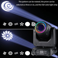 Equipo de DJ profesional 150W Focos de cabeza móvil DMX512 LED Móvil 3 Prismas Beam Gobo Disco Stage Light para fiesta Boda