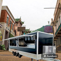 Camion de restauration mobile Hummingbird à prix abordable, équipement de cuisine, norme européenne, chariot de vente rapide, aluminium et acier inoxydable