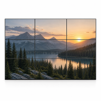 Mur vidéo LCD IPS 46 pouces, cadre ultra-fin de 0,88 mm, luminosité de 700 cd/m², écran à raccordement sans soudure pour salle de contrôle de sécurité