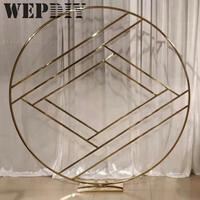 Haute qualité en acier inoxydable rond or cercle toile de fond arc fête de mariage décor extérieur et support qualité fête fournitures