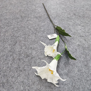 Flor Artificial de Tallo Único con 2 Cabezas, Datura <span class=keywords><strong>Stramonium</strong></span>, 60CM, Blanca, para Decoración de Tiendas, Hogares y Ventanas - Product Image 4