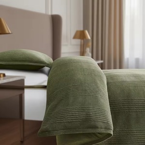 Parure de lit de luxe moderne en coton blanc 3 pièces pour hôtel – <span class=keywords><strong>Housse</strong></span> de <span class=keywords><strong>couette</strong></span> 100 % coton 200 fils/pouce² – Douce, respirante et <span class=keywords><strong>infroissable</strong></span> - Product Image 2