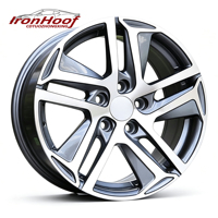 جنوط سيارات ركاب من سبائك الألومنيوم IronHoof مقاس 17×7.5 بوصة، 5×108 PCD، بوجه مصقول، مناسبة لسيارات 308 و408 و508 و4008