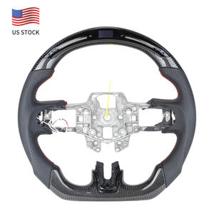 Volante de Fibra de Carbono LED para <span class=keywords><strong>Ford</strong></span> Mustang Ecoboost Gt <span class=keywords><strong>Shelby</strong></span> 2018 2019 2020 2021 2022 2023, Disponible en EE. UU. - Product Image 1