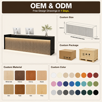 Comptoir de réception commercial moderne et luxueux sur mesure, bureau d'accueil, table de caisse pour entreprise, bar, salon de beauté
