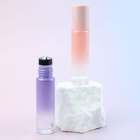 Flacons à bille en verre de 10 ml de couleur personnalisée, flacons cosmétiques vides avec bouchon en aluminium pour les soins de la peau