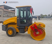 Rouleau compresseur hydraulique à tambour unique 5T, nouveau compacteur de sol pour projets de construction, fabricant sur mesure