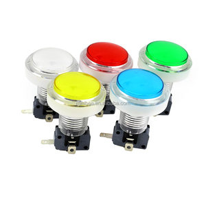 Bouton d'arcade de 45 mm, console de jeu vidéo de type machine de basket-ball, interrupteur de commande lumineux, accessoires de clé transparente, type boxe - Product Image 1