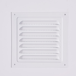 Grille d'aération carrée en aluminium blanche avec diffuseur d'air de plafond et filet anti-insectes en nylon pour CVC - Product Image 3
