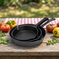 Offre Spéciale : Batterie de cuisine en fonte, comprenant poêle à frire et poêle ronde
