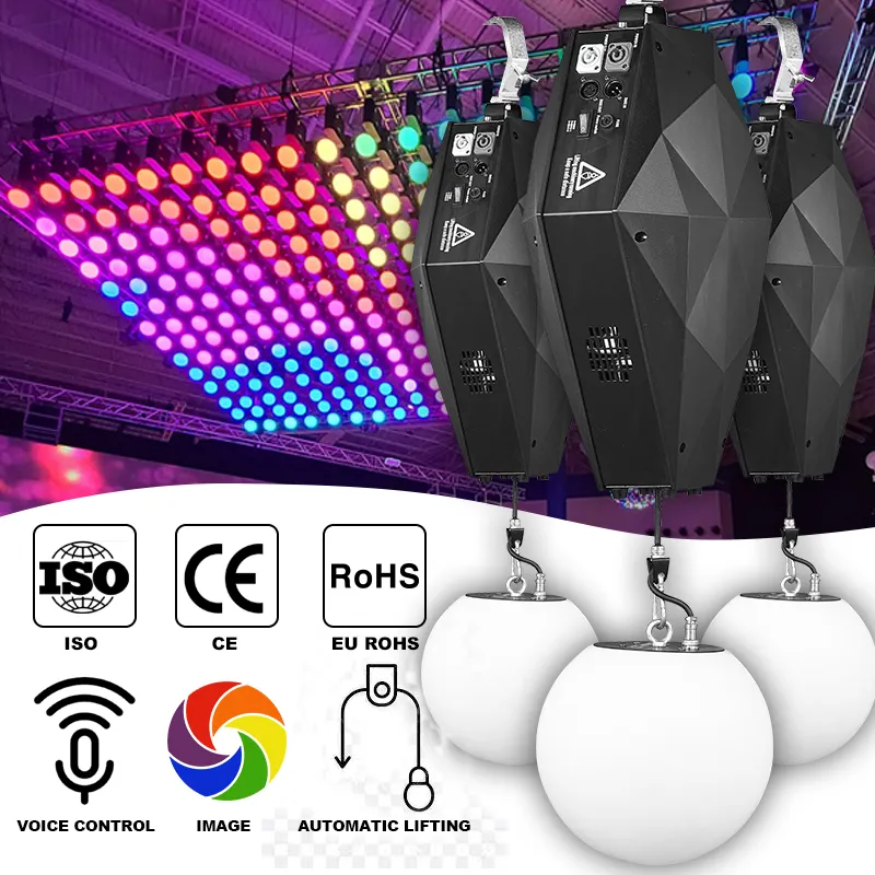 matrix dmx winch lifting foot silk lighting pendant lights winches energy sculpture led lift ball kinetic light