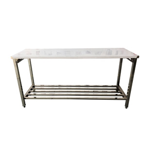 VICTORY KITCHEN VCT 0.8mm Thickness Stainless Steel Condiment Bar <b>Working</b> <b>Table</b>/Bench Backsplash Shandong Hotel Restaurant - Product Image 6