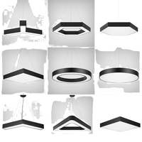 Éclairage LED linéaire sans soudure, éclairage vers le bas, 4 températures de couleur réglables, raccordement en série, forme personnalisée, bureau, salle de sport, entrepôt, prix usine