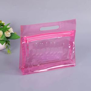 Custom Logo PVC Makeup <b>Bags</b> Factory Wholesale Large Capacity <b>Travel</b> Cosmetic Zipper Pouch Transparent Mini Handbag <b>Organizer</b> - Product Image 3