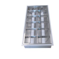 Jpungsun Morden Bureau LED Grille Lumineuse 1200x300 600x600 Led T5 T8 Fluorescent Light Fitting Encastré Persienne Troffer