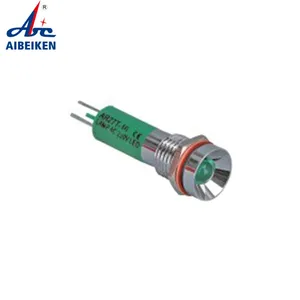 ABILKEEN AR27T-10S 10MM取り付け穴キャンバーコンケーブヘッドミニ工業用インジケーターライト、5mmLED付き