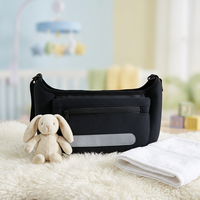 Sac de rangement pliable en polyester pour poussette avec caractéristiques de sécurité, utilisation extérieure, poche zippée amovible de haute qualité – Modèle