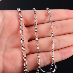 Collar de Acero Inoxidable con Cadena Larga Cuadrada <span class=keywords><strong>para</strong></span> Mujer y Hombre, Color Plateado, Joyería Sencilla, Accesorios, Gargantilla - Product Image 6