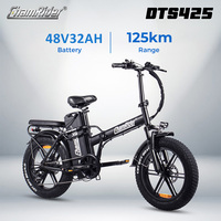 Vélo électrique Chamrider DTS425 avec pneus larges, double batterie, longue autonomie, certifié EN15194 pour la livraison de nourriture, disponible en entrepôt européen