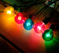 Beliebte heiß verkaufte Outdoor UL CSA Glas Mehrfarbige G40 Glühbirne Garden Patio Lights Urlaub dekorativ