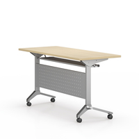 Mingle Table de formation pliante Belle apparence Modulaire peu encombrant extensible Convertible Caractéristiques Fer MDF Matériel Bureau Utilisation