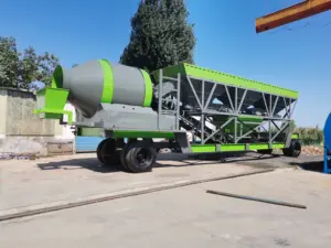 Mobile Concrete Batching Plant Direct Selling YJZM 60 Drum Type Movable Concrete Mixing Plant