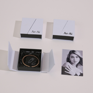 Premium Modern Luxury Jewelry Packaging Square <b>Paper</b> <b>Box</b> with Magnetic Closure and Custom Logo for Necklace <b>Storage</b> - Product Image 5