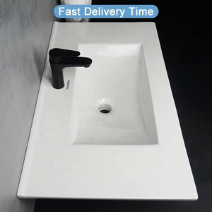 Fregadero de baño de diseño moderno Tarpul borde fino <span class=keywords><strong>cuadrado</strong></span> armario de baño de varios tamaños <span class=keywords><strong>lavabo</strong></span> de cerámica para <span class=keywords><strong>lavabo</strong></span> de baño pequeño - Product Image 2