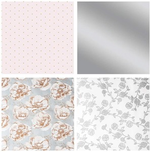 Floral Metallized Gift <b>Wrap</b> <b>Paper</b> <b>Roll</b> 100GSM Eco-Friendly Double Side Coated for Craft and Packaging - Product Image 3