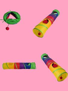 Einfaches Design Regenbogen Vierseitiger Hunde-und Katzen spielzeug tunnel Beliebtes interaktives Bewegungs spielzeug für Haustiere im Innen-und Außenbereich - Product Image 6