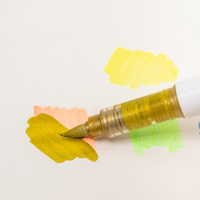 Stylo marqueur acrylique liquide direct à pointe souple 9 couleurs Encre permanente pour papier Largeur d'écriture 6mm pour dessin et peinture Art
