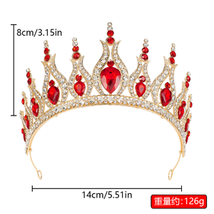 头饰公主皇冠头带梳子，适合女性优雅水钻发饰，适合新娘婚礼生日派对舞会 - Product Image 4