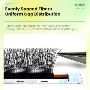 Miếng nối mi Yelix New Smaller Spacing 4D 0.07 0.10mm Cashmere, mi nối <span class=keywords><strong>d</strong></span>ễ tạo quạt, kiểu <span class=keywords><strong>d</strong></span>áng chữ C, mi nối <span class=keywords><strong>d</strong></span>ạng W, khay mi - Product Image 4