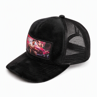 Cappello Trucker a 5 Pannelli in Velluto Strutturato Morbido, Stile Streetwear Casual Quotidiano, con Fibbia Posteriore Regolabile, Materiale in Velluto